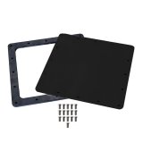 Detroit Speed Fuel Pump Access Panels 080402DS Panel, Steel Weld Plate, Aluminum Cover, Black, Kit thumbnail 1