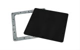 Detroit Speed Fuel Pump Access Panels 080402DS Panel, Steel Weld Plate, Aluminum Cover, Black, Kit thumbnail 2