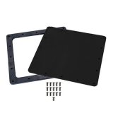 Detroit Speed Fuel Pump Access Panels 080402DS Panel, Steel Weld Plate, Aluminum Cover, Black, Kit thumbnail 3