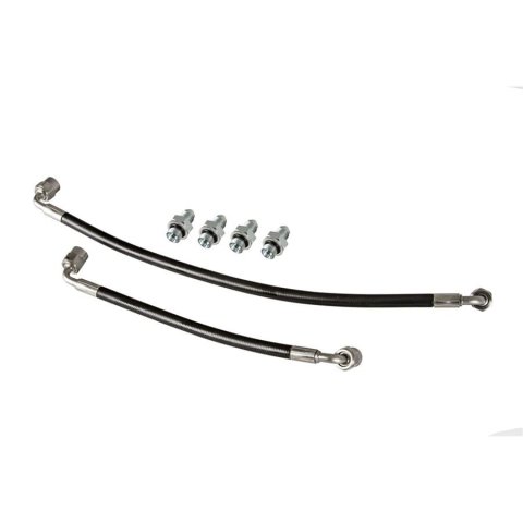 Detroit Speed Inc Power Steering Hoses and Lines 091305DS SS -4AN HARDLINE CONV, 21.5" FRONT R & P