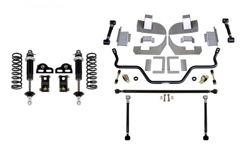 Detroit Speed QUADRALink Rear Suspension Kits 041724-RDS Four Link Kit, Double Adjustable Coilovers with Remote Reservoirs, 1982-92 Camaro, Firebird, No Axle Brackets, Kit