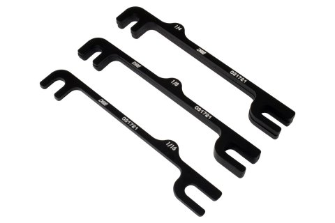 Detroit Speed Track Kit Camber Shims 031721DS Shim, Kit, Aluminum, Black Anodized, Chevy, Set of 10