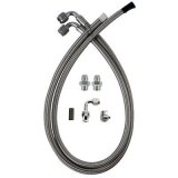 Detroit Speed Power Steering Hose Kits for 1979-1986 CAPRI, 1979-2004 MUSTANG - 091302DS Hoses, Braided Stainless Steel, Natural, Kit thumbnail 2