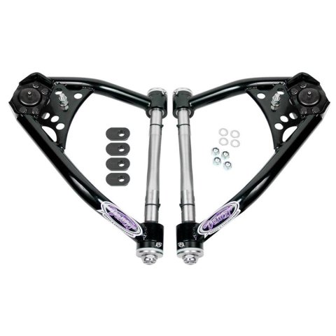 Detroit Speed Upper Control Arm Kits 030101DS Arms, Front Upper, Tubular, Steel, Black Powdercoated, Buick, Chevy, Oldsmobile, Pontiac, Pair