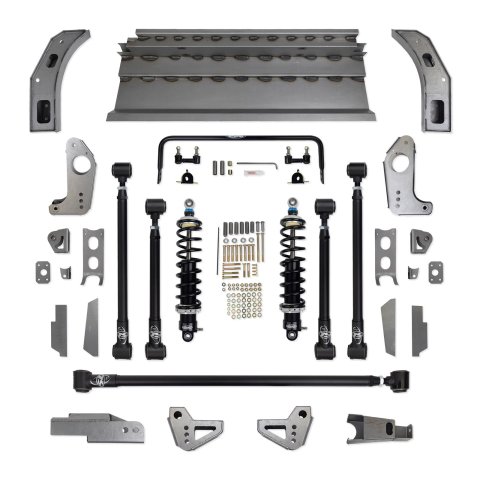 Detroit Speed QUADRALink Rear Suspension Kits 041755-SDS QuadraLink Suspension, Single Adjustable Coilovers, Steel, Black Powdercoated, Ford, Mercury, Kit