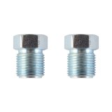 Detroit Speed Brake Master Cylinder Fittings 050108DS Fittings, Cylinder, M12 x 1mm threads, 3/16 in. Fitting Size, Steel, Natural, Pair thumbnail 2