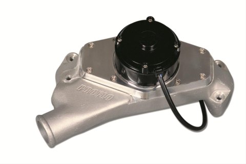 CVR Proflo Maximum Water Pumps 7554 Electric Pump, Maximum, Billet Aluminum, Clear Anodized, 55 gpm, Chevy, Big Block, Each thumbnail 1