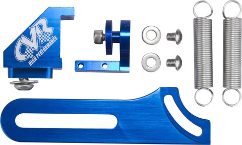 CVR Billet Throttle Return Spring Brackets 64501BL Bracket, 4500 Series Carburetor, Aluminum, Blue Anodized, Bracket, Each thumbnail 2