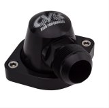 CVR Thermostat Housings TSH5ABK Water Neck, 90 degree, -16 AN, Billet Aluminum, Black Anodized, Chevy, Small Block LS, Each thumbnail 1
