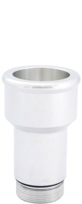 CVR Water Pump and Thermostat Fittings 8175CL Fitting, Adapter, Straight Cut to Hose Barb, Straight, Billet Aluminum, Clear Anodized, 1 3/16 in., 1 3/4 in. Hose Barb, Each thumbnail 3