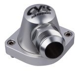 CVR Thermostat Housings TSH5ACL Water Neck, 90 degree, -16 AN, Billet Aluminum, Clear Anodized, Chevy, Small Block LS, Each thumbnail 1