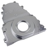CVR LS 2-Piece Timing Covers TC2327CL Cover, 2-Piece, Billet Aluminum, Clear Anodized, Chevrolet, Gen 3, V8, Each thumbnail 1