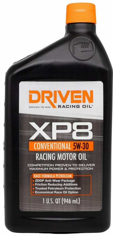 5w30 Driven Racing Oil XP8 Petroleum Motor 01906 Engine Oil, XP8, Mineral, 5W30, 1 qt., Each thumbnail 1