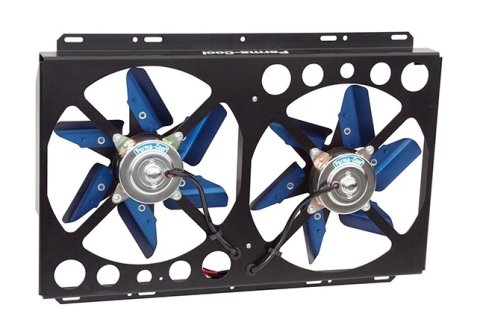 13 Inch 6,000 CFM Perma-Cool Cool Pack Electric Fan 19500 Fan, Pack, Electric, Dual, 21 amps, Black Aluminum Blades, Black Aluminum Shroud, Each thumbnail 2
