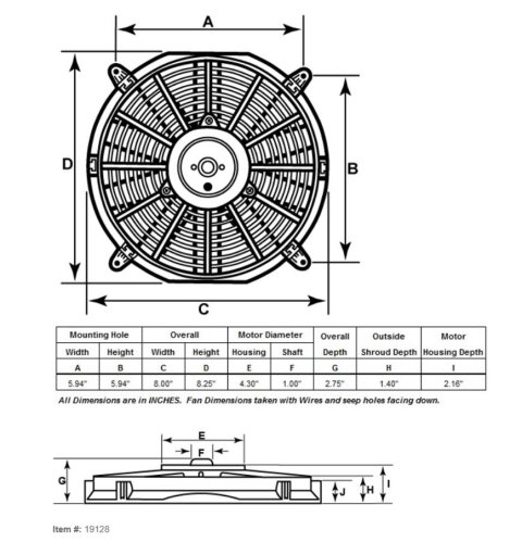 8 Inch 2,400 CFM Perma-Cool Standard Electric Fan 19128 Fan, Single, in. Diameter, Reversible, cfm, Black, Plastic, Each thumbnail 1