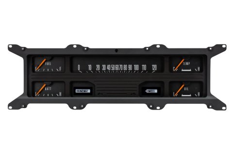 Dakota Digital RTX Direct-Fit Gauge Kits for 1967-1972 F-100, F-250, F-350 - RTX-67F-PU-X Kit, Direct Fit, RTX, Analog/Digital, Black Face, White/Multicolor Illuminated Numbers, Orange Pointer, Ford, Kit thumbnail 1