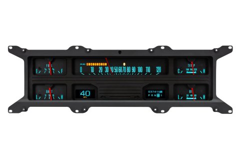 Dakota Digital RTX Direct-Fit Gauge Kits for 1967-1972 F-100, F-250, F-350 - RTX-67F-PU-X Kit, Direct Fit, RTX, Analog/Digital, Black Face, White/Multicolor Illuminated Numbers, Orange Pointer, Ford, Kit thumbnail 3