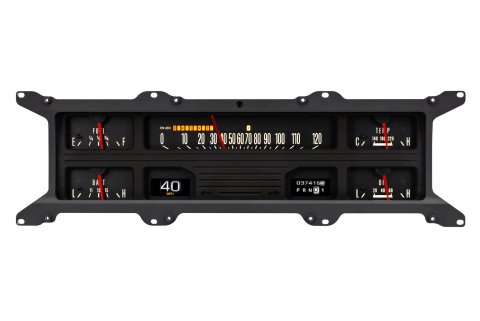 Dakota Digital RTX Direct-Fit Gauge Kits for 1967-1972 F-100, F-250, F-350 - RTX-67F-PU-X Kit, Direct Fit, RTX, Analog/Digital, Black Face, White/Multicolor Illuminated Numbers, Orange Pointer, Ford, Kit thumbnail 5