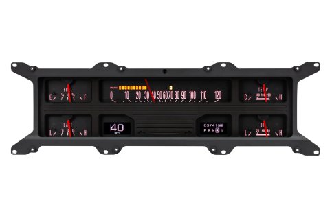 Dakota Digital RTX Direct-Fit Gauge Kits for 1967-1972 F-100, F-250, F-350 - RTX-67F-PU-X Kit, Direct Fit, RTX, Analog/Digital, Black Face, White/Multicolor Illuminated Numbers, Orange Pointer, Ford, Kit thumbnail 7