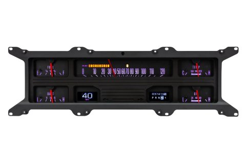 Dakota Digital RTX Direct-Fit Gauge Kits for 1967-1972 F-100, F-250, F-350 - RTX-67F-PU-X Kit, Direct Fit, RTX, Analog/Digital, Black Face, White/Multicolor Illuminated Numbers, Orange Pointer, Ford, Kit thumbnail 8