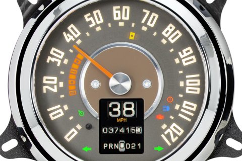 Dakota Digital RTX Direct-Fit Gauge Kits RTX-47C-PU-X Kit, Direct Fit, RTX, Analog/Digital, Black Face, White/Multicolor Illuminated Numbers, Orange Pointer, for 5.2 in. Hole, Chevy, GMC, Kit thumbnail 1