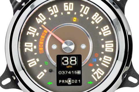 Dakota Digital RTX Direct-Fit Gauge Kits RTX-47C-PU-X Kit, Direct Fit, RTX, Analog/Digital, Black Face, White/Multicolor Illuminated Numbers, Orange Pointer, for 5.2 in. Hole, Chevy, GMC, Kit thumbnail 2