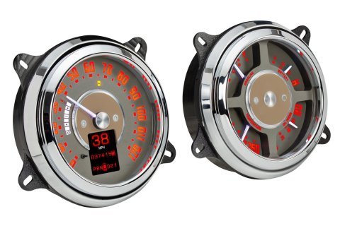 Dakota Digital RTX Direct-Fit Gauge Kits RTX-47C-PU-X Kit, Direct Fit, RTX, Analog/Digital, Black Face, White/Multicolor Illuminated Numbers, Orange Pointer, for 5.2 in. Hole, Chevy, GMC, Kit thumbnail 3