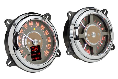 Dakota Digital RTX Direct-Fit Gauge Kits RTX-47C-PU-X Kit, Direct Fit, RTX, Analog/Digital, Black Face, White/Multicolor Illuminated Numbers, Orange Pointer, for 5.2 in. Hole, Chevy, GMC, Kit thumbnail 4