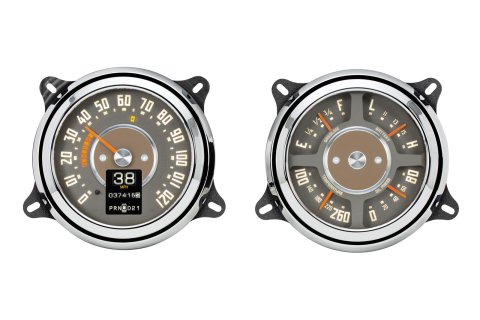 Dakota Digital RTX Direct-Fit Gauge Kits RTX-47C-PU-X Kit, Direct Fit, RTX, Analog/Digital, Black Face, White/Multicolor Illuminated Numbers, Orange Pointer, for 5.2 in. Hole, Chevy, GMC, Kit thumbnail 8