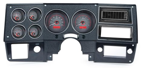 Dakota Digital VHX Series Direct-Fit Analog Gauge Systems VHX-73C-PU-C-R Kit, Direct Fit, VHX, Analog, Carbon fiber Face, White/Red Illuminated Numbers, White/Red Illuminated Pointer, Chevy, GMC, Kit thumbnail 1