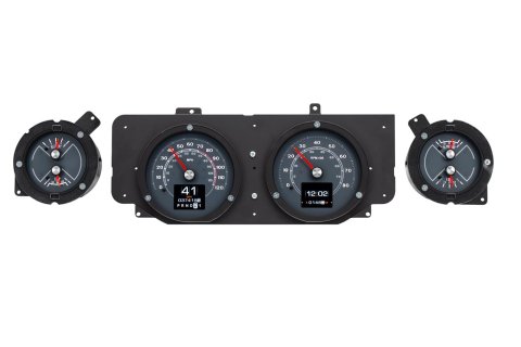Dakota Digital RTX Direct-Fit Gauge Kits for 1969-1970 MUSTANG - RTX-69F-MUS-X Kit, Direct Fit Analog, RTX, Black Face, White/Multicolor Number, Orange Pointer, Ford, Kit thumbnail 1