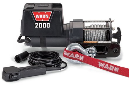 2,000 lbs. Warn 2000 DC Winch 92000 Winch, Electric, 12 V, lb., Hawse Fairlead, 35 ft. Line,12 ft. Wired Remote, Each thumbnail 2