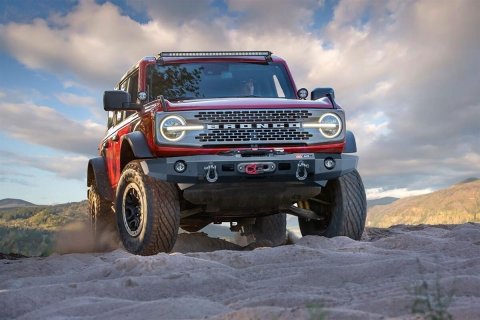Warn Elite Series Front Bumpers for 2021 BRONCO - 107870 Bumper, Series, Fabricated, Steel, Black Powdercoated, Front, Ford, Each thumbnail 3