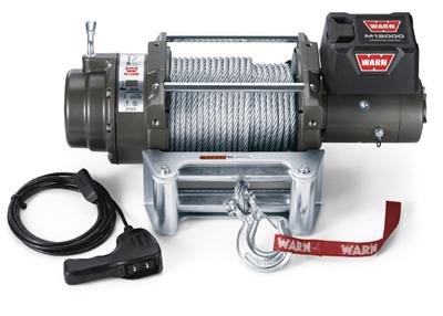 12,000 lbs. Warn M12000 Winch 265072 Winch, Electric, 24 V, lb., Roller Fairlead, 125 ft. Line Length, 12 ft. Wired Remote, Each
