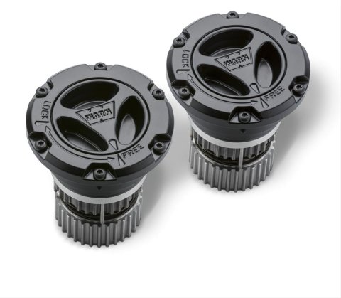 Warn Premium Manual Hubs 95060 Locking Hubs, Manual, Premium, Steel, Black, Black Dial, Ford, F-250/F-350/F-450/F-550 Super Duty, Pair thumbnail 2
