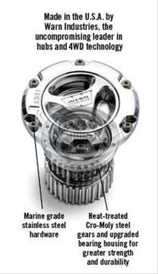 Warn Premium Manual Hubs 95060 Locking Hubs, Manual, Premium, Steel, Black, Black Dial, Ford, F-250/F-350/F-450/F-550 Super Duty, Pair thumbnail 3