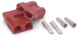 Warn Quick-Connect Plugs 22680 Plugs, Quick-Connect, 175 amps, Plastic, Red, 2-4 Gauge, Pair thumbnail 2