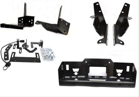 Warn Hidden Kit Winch Mounting Systems 84515 Kit, Steel, Black Powdercoated, Requires Skirting (Sold Separately), Ford,