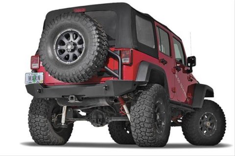 Warn Elite Series Rear Bumpers for 2007-2017 WRANGLER, 2018 WRANGLER JK - 89525 Bumper, Series, Rear, Fabricated, Steel, Black Textured Powdercoated, Jeep, Each