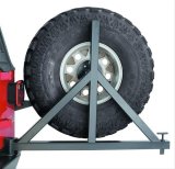 Warn Tire Carriers for 1976-1983 CJ5, 1976-1986 CJ7 - 63253 Carrier, Steel, Black, Fits Rock Crawler Rear Bumper 62947, Fits Up To 37 in. Diameter Tire, Jeep, Each thumbnail 1