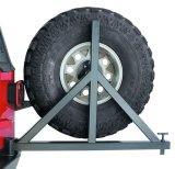 Warn Tire Carriers for 1976-1983 CJ5, 1976-1986 CJ7 - 63253 Carrier, Steel, Black, Fits Rock Crawler Rear Bumper 62947, Fits Up To 37 in. Diameter Tire, Jeep, Each thumbnail 2