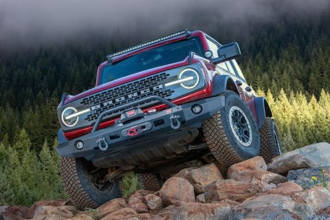 Warn Elite Series Front Bumpers for 2021 BRONCO - 107856 Bumper, Series, Fabricated, Steel, Black Powdercoated, Front, with Grille Guard, Ford, Each