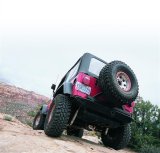Warn Rock Crawler Bumpers for 1987-2006 WRANGLER - 61857 Bumper, Crawler, Rear, Steel, Black, Will Not Accept Tire Carrier, Jeep, Each thumbnail 1