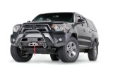 Warn Semi-Hidden Kit Winch Mounting Systems for 2012-2015 TACOMA - 102874 Mounts, Systems, Bumper Mount Style, Steel, Black Powdercoated, Toyota, Each thumbnail 1