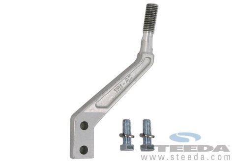 Steeda Tri-Ax Shifter Handles for 1979-2004 MUSTANG - 555-7153 Replacement Stick, Aluminum, Natural, Lay Back, Ford, Each thumbnail 1