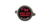 PWR North America High-Pressure Radiator Caps 50-00003 Cap, High-Pressure, Round, 31 psi, Large-style Cap, Steel, Natural, C&R Racing Logo, Each thumbnail 1