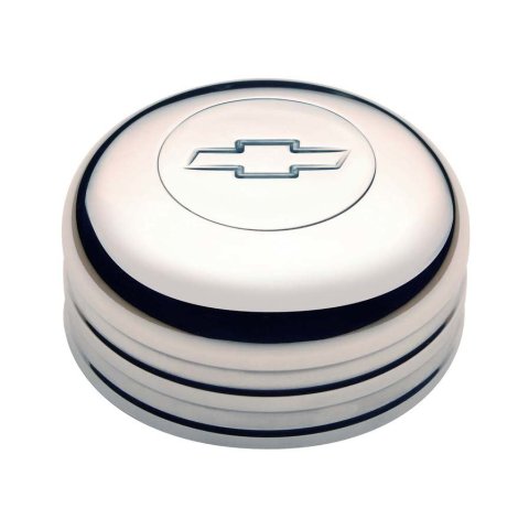 GT Performance GT-3 Standard Horn Buttons 11-1002 Button, Standard, Billet Aluminum, Polished, Chevrolet Bowtie Emblem, Each thumbnail 1