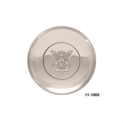 GT Performance GT-3 Standard Horn Buttons 11-1003 Button, Standard, Billet Aluminum, Polished, V8 Logo, Each thumbnail 2