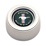 GT Performance GT-3 Hi-Rise Horn Buttons 11-1525 Button, Hi-Rise, Polished Billet Aluminum, Ford Mustang Colored Emblem, Performance, Each thumbnail 1