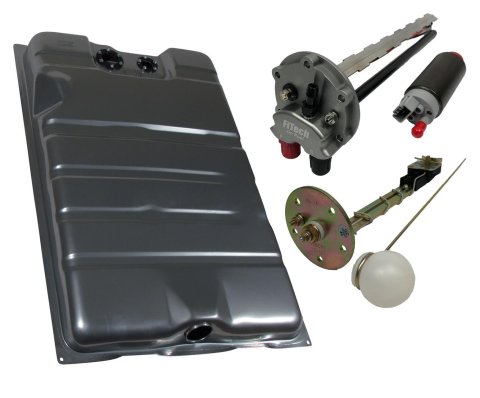 FiTech Go EFI Fuel Tank Kits for 1968-1970 CORONET, ROAD RUNNER - 58012 Tank, 19 Gallon, Steel, Silver Powdercoated, Dodge, Plymouth, Kit